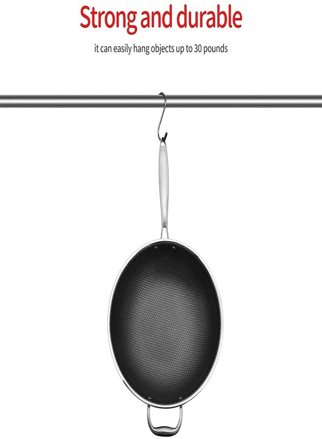 Blendmix Heavy Duty S Hooks for Hanging | S Shaped Hooks for Hanging| S Hooks for Kitchen,Clothes,Office, Steel S Hooks,Cloth Hanger Hook (CAP, Pack of 24) - Image 4